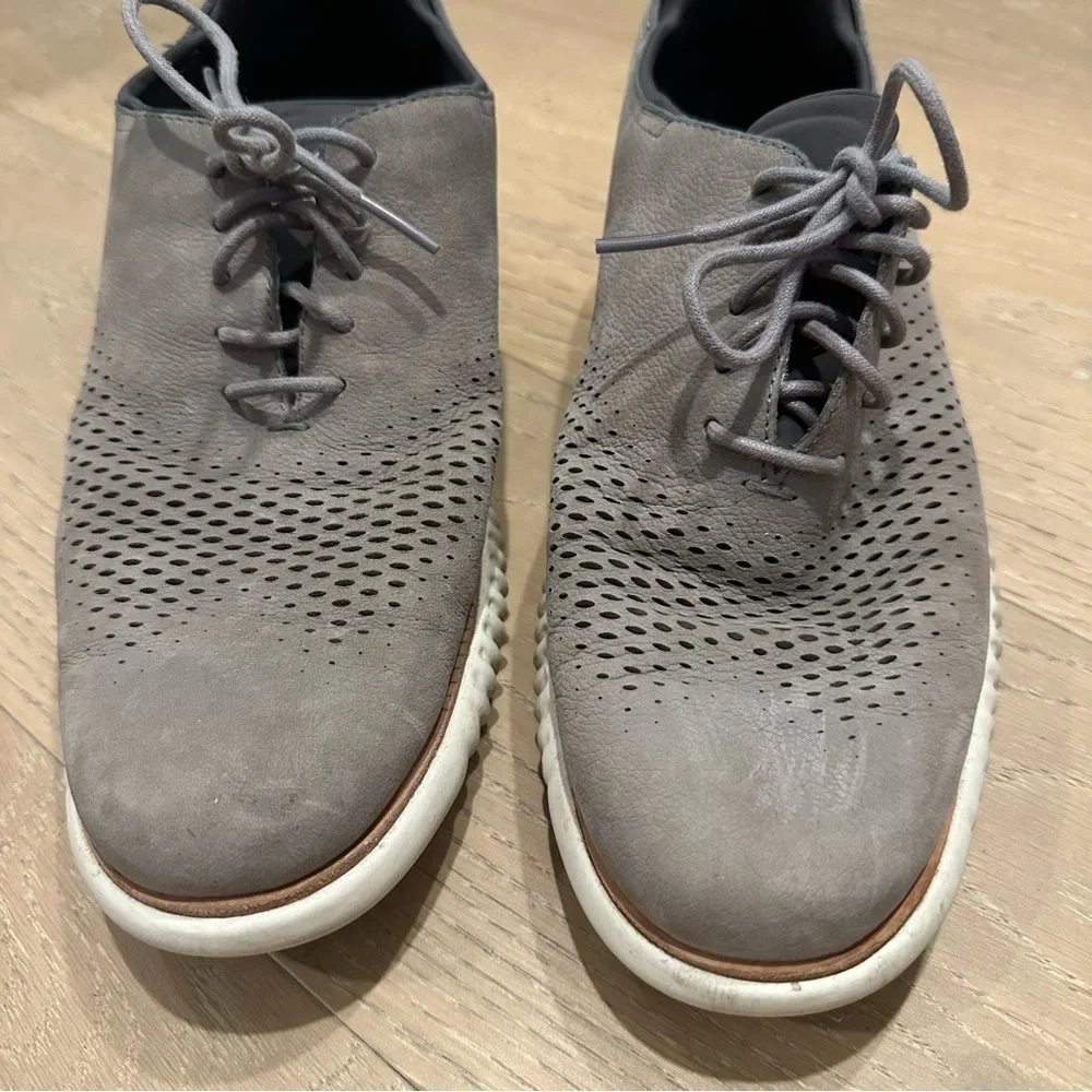Cole Haan 2.0 Grand Gray Casual Shoes Fashion Sneakers Men's Size 8.5 Suede